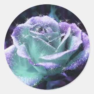 Aufkleber für lila Rose