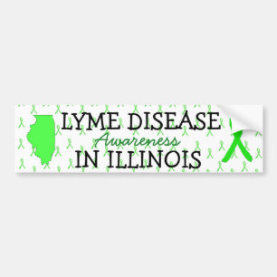 Aufkleber für Lyme-Borreliose-Bewusstsein Illinois Autoaufkleber