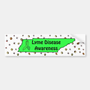 Aufkleber für Lyme-Borreliose-Bewusstsein in Tenne Autoaufkleber