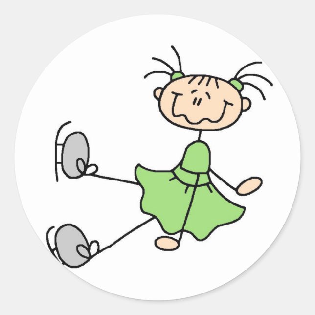 Aufkleber für Mädchen in grünen Eis (Vorderseite)