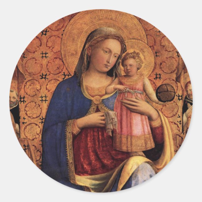 Aufkleber für Madonna und Kind (Vorderseite)