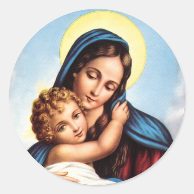Aufkleber für Madonna und Kinder (Vorderseite)