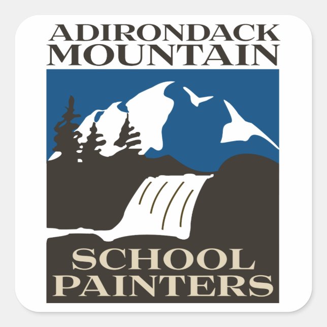 Aufkleber für Maler der Bergschule Adirondack (Vorderseite)