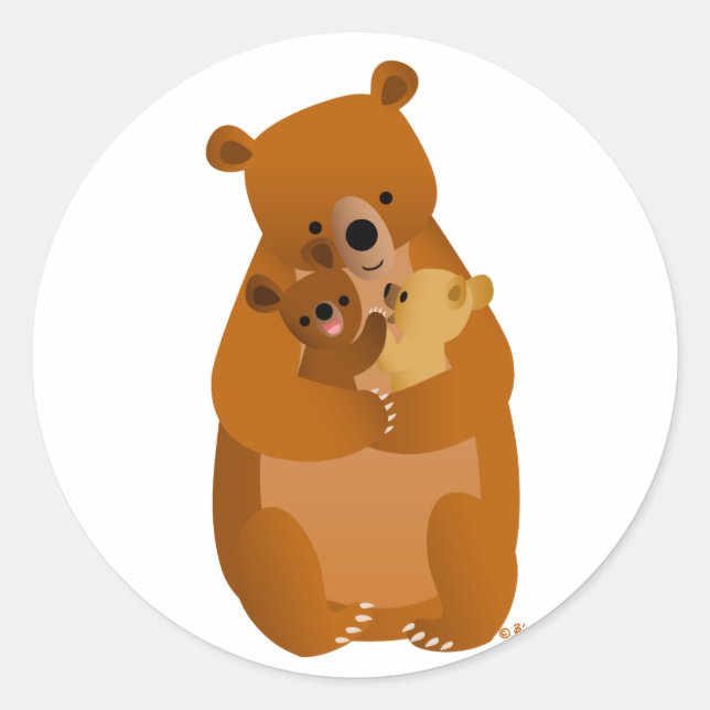 Aufkleber für Mama Bären (Vorderseite)