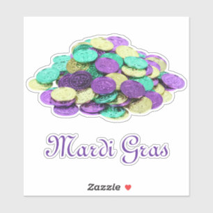 Aufkleber für Mardi-Gras-Münzen