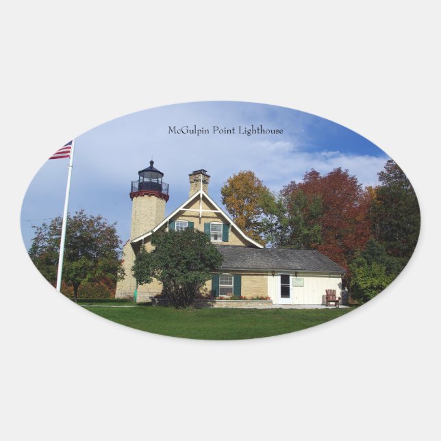 Aufkleber für McGulpin Point Lighthouse (Vorderseite)