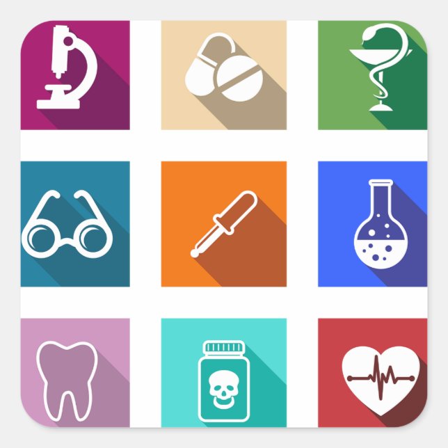 Aufkleber für medizinische Icons (Vorderseite)