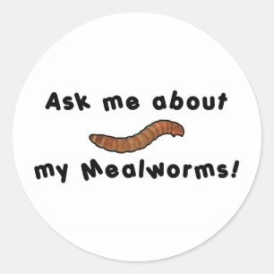 Aufkleber für Mehlwurm