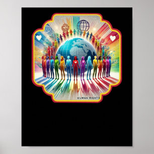 Aufkleber für Menschenrechte Poster
