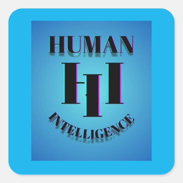 Aufkleber für menschliche Intelligenz (Vorderseite)