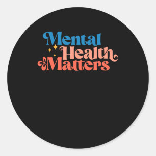 Aufkleber für Mental Health S Groovy Schriftart