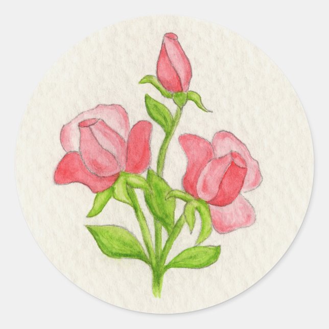 Aufkleber für Miniatur-Rose (Vorderseite)