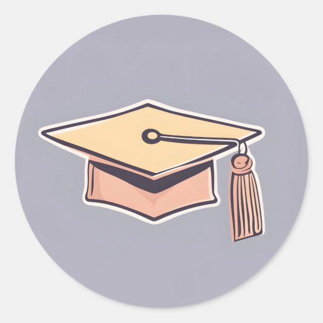 Aufkleber für Minimalistische Graduierungskappen (Vorderseite)