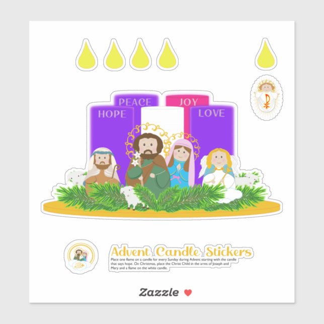 Aufkleber für mittelgroße Adventskühlchen (Blatt)