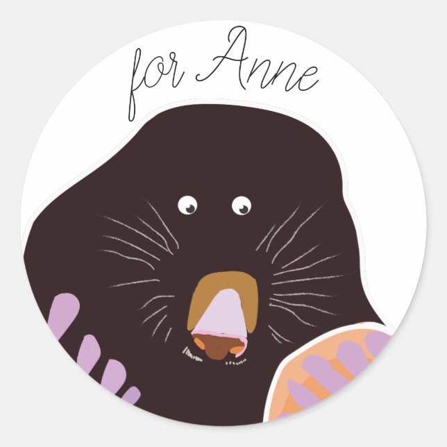 Aufkleber für Mole Individuelle Name (Vorderseite)