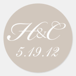 Aufkleber für Monogramm