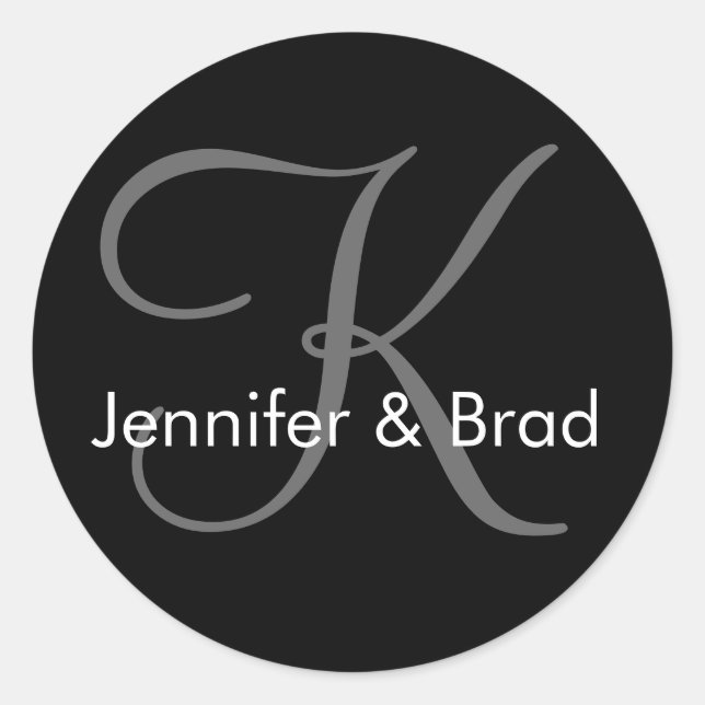 Aufkleber für Monogramm-Bräuchchen (Vorderseite)