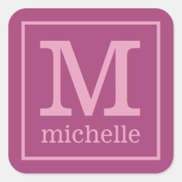 Aufkleber für Monogramm und Namen