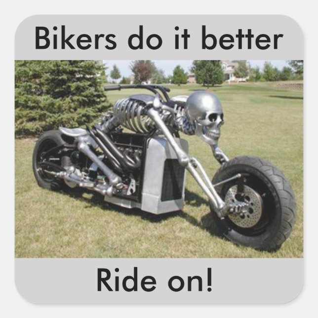 Aufkleber für Motorrad-Skelett (Vorderseite)