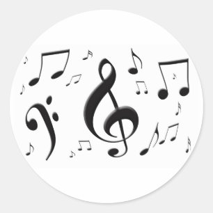 Aufkleber für Musiknoten
