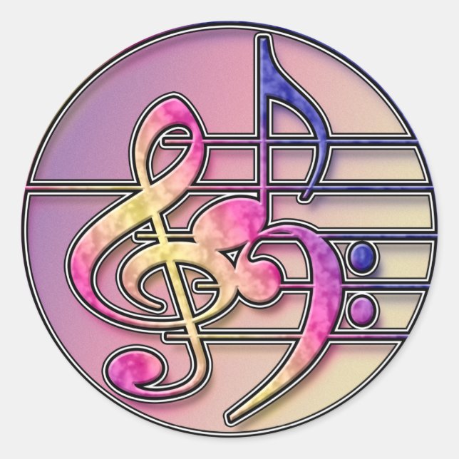 Aufkleber für Musiksymbole (Vorderseite)