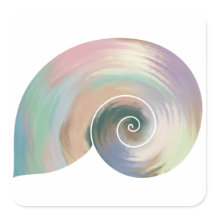 Aufkleber für Nautilus-Muschel im Acrylstil