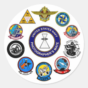 Aufkleber für Navy-Fotograf