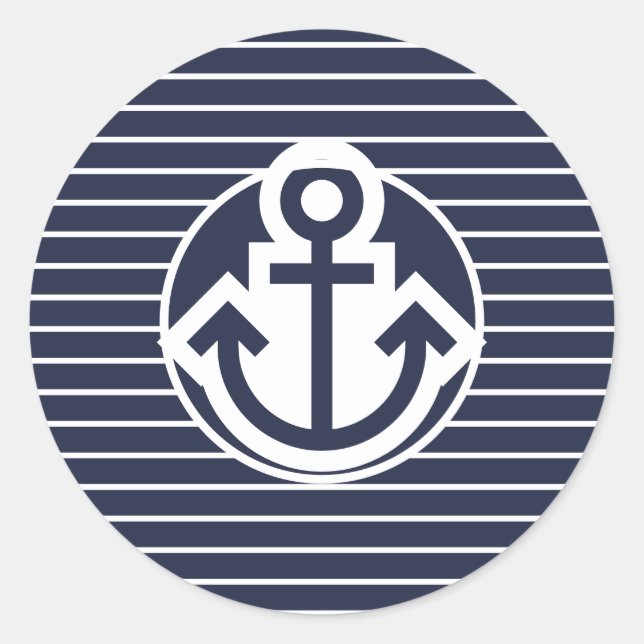 Aufkleber für Navy und White Anchor (Vorderseite)