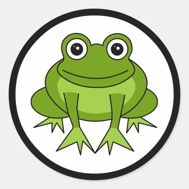 Aufkleber für niedliche Frosch-Cartoon (Vorderseite)