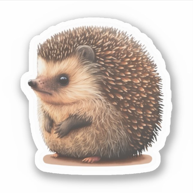 Aufkleber für niedliche Igel (Vorderseite)