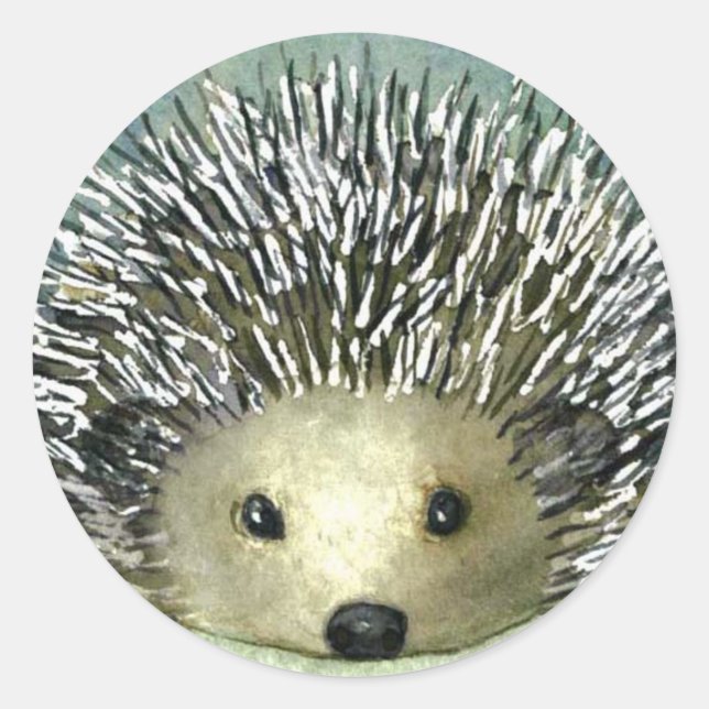 Aufkleber für niedliche Igel (Vorderseite)