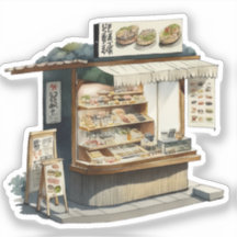 Aufkleber für Niedliche japanische Lebensmittelkle