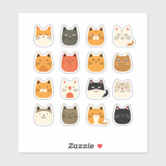 Aufkleber für niedliche Katzen