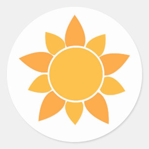 Aufkleber für niedliche Sonnenblumen