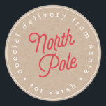 Aufkleber für Nordpol Sonderklasse Kraft<br><div class="desc">Erleben Sie in diesem Jahr Ihr Urlaubspaket mit Spezialaufklebern und Geschenkpackungen von Blush Paper Co. Unsere festlichen Aufkleber sind personalisiert,  wie Sie es noch nie zuvor gesehen haben!</div>