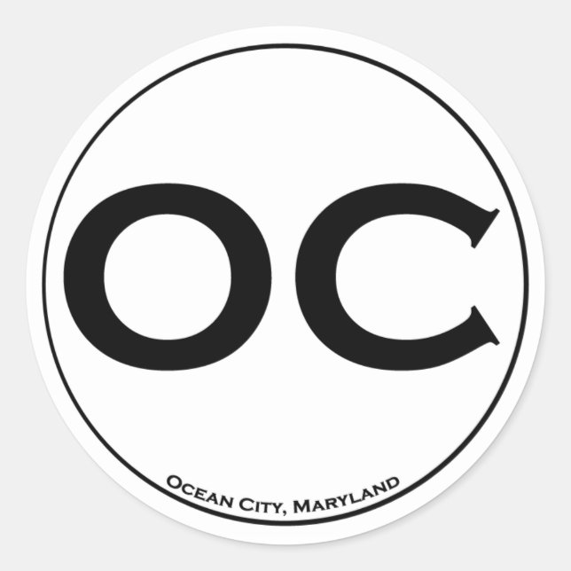 Aufkleber für Ocean City (Vorderseite)