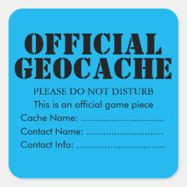 Aufkleber für Offizielle Geocache