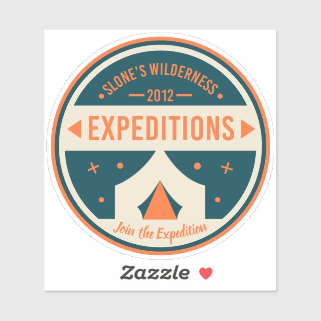 Aufkleber für offizielle Slones-Expeditionen zur W (Blatt)