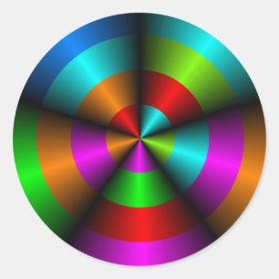 Aufkleber für optische Illusion im Metallic-Look