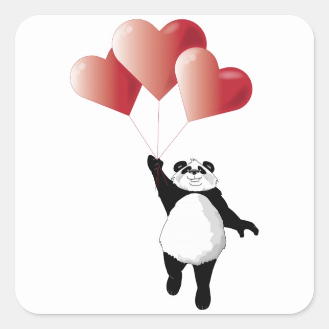 Aufkleber für Panda und Balloons (Vorderseite)