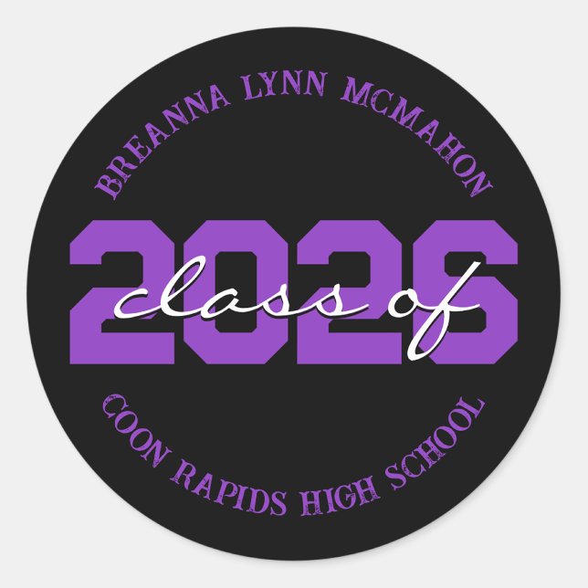 Aufkleber für Personalisierte Abschluss, schwarz u (Matching Envelopes, Return Address Labels & Envelope Seals)