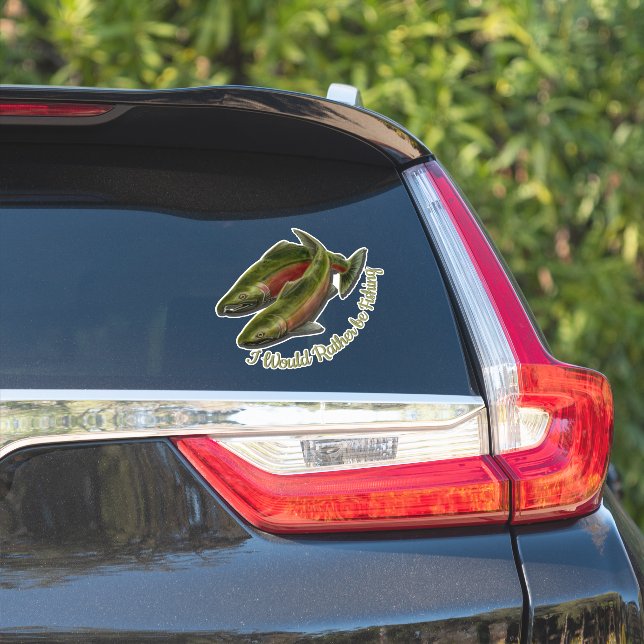 Aufkleber für Personalisierte Gone Fishing Decals (Auto Seite)