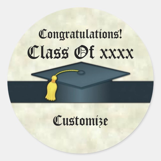 Aufkleber für personalisierte Graduierungsklammern (Vorderseite)