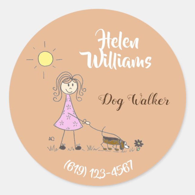 Aufkleber für personalisierte Hundeschuhe (Vorderseite)