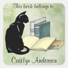 Aufkleber für personalisierte Katzen und Buchzeich