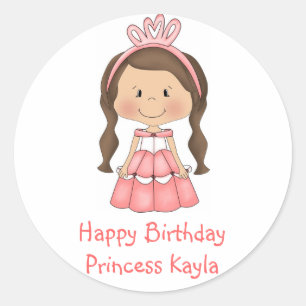 Aufkleber für personalisierte Princess-Lollipop-Et