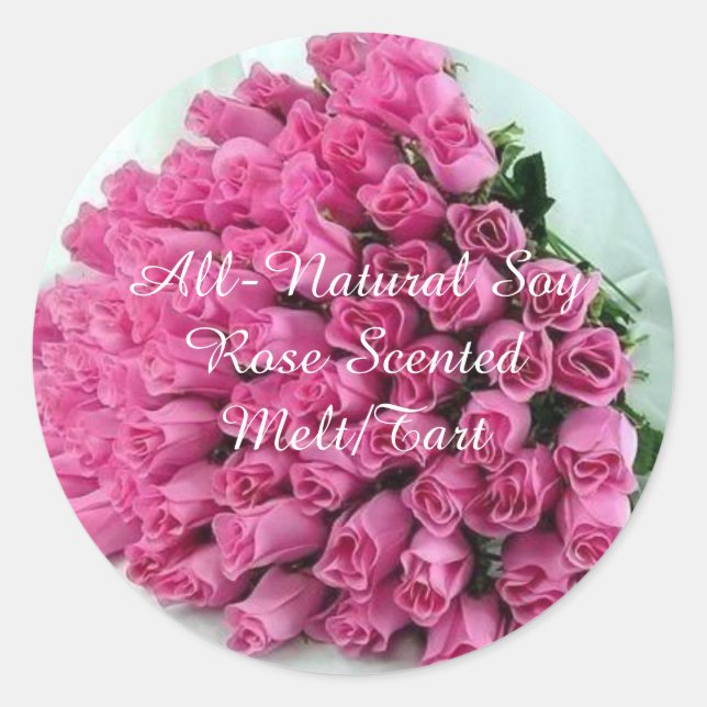 Aufkleber für personalisierte Rose (Vorderseite)