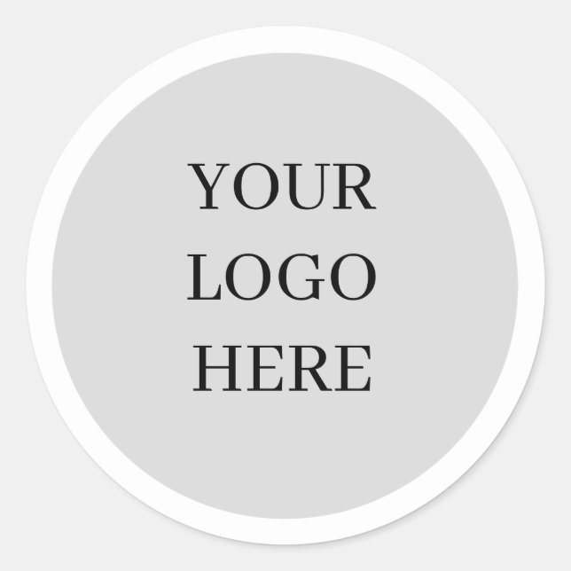 Aufkleber für Personalisierte Round-Business-Logos (Vorderseite)