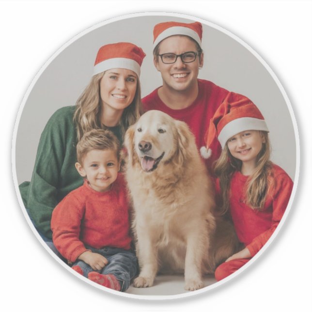 Aufkleber für personalisiertes Foto (Vorderseite)