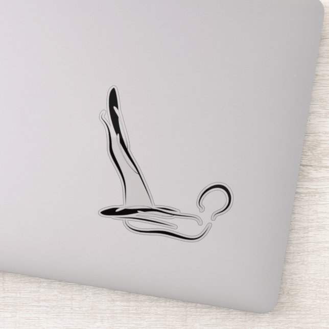 Aufkleber für Pilates-Pose (Detail)